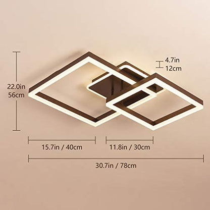 Becailyer LED mennyezeti lámpa, 80 W, modern LED állítható fényerejű süllyesztett