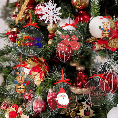 TSKDKIT 50 darabos akrillemez karácsonyi díszítéshez