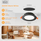 BAGZY LED süllyesztett mennyezeti lámpa 9W 10 darabos, 900LM, meleg fehér 3000K