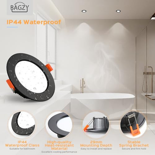 BAGZY LED süllyesztett mennyezeti lámpa 9W 10 darabos, 900LM, meleg fehér 3000K