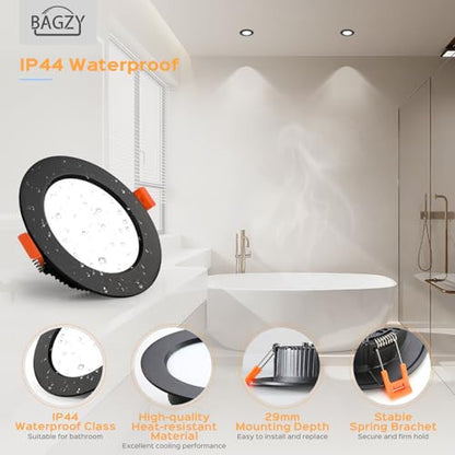 BAGZY LED süllyesztett mennyezeti lámpa 9W 10 darabos, 900LM, meleg fehér 3000K