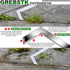 GREBSTK repedés gyomláló eszköz rozsdamentes acél kézi gyomláló bükkfa nyéllel 57 cm