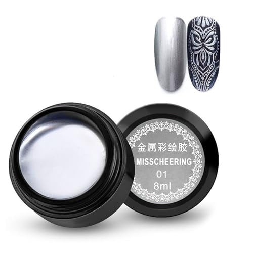 Hacaus 8 ml-es fémes körömlakk ezüst 01