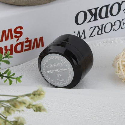 Hacaus 8 ml-es fémes körömlakk ezüst 01