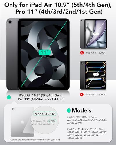 ESR Paper-Feel mágneses képernyővédő iPad Pro 11 2022/2021/2020/2018 és iPad Air 5/4