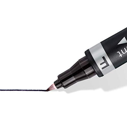 STAEDTLER Lumocolor permanent duo marker fekete, 5 darabos