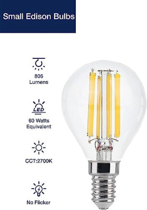 FLSNT E14 LED izzó 6.5W, 2700K, 806LM, 4 darabos
