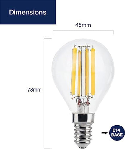 FLSNT E14 LED izzó 6.5W, 2700K, 806LM, 4 darabos