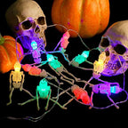 Halloween szellem fényfüzér, 1,5 m 10 LED szellem dekoráció