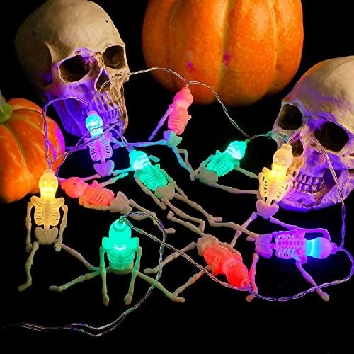 Halloween szellem fényfüzér, 1,5 m 10 LED szellem dekoráció