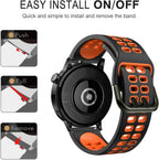 SUGARJAR szilikon szíj Huawei Watch GT 3/GT2/Watch 2 42 mm/20 mm, sport, dupla lyuk