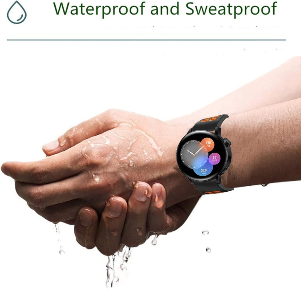 SUGARJAR szilikon szíj Huawei Watch GT 3/GT2/Watch 2 42 mm/20 mm, sport, dupla lyuk