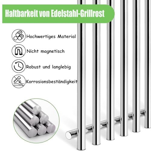 GFTIME 41,5 x 23,5cm rozsdamentes acél sütőrács Berkley 3 égős gázgrillhez, Westpoint