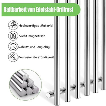 GFTIME 41,5 x 23,5cm rozsdamentes acél sütőrács Berkley 3 égős gázgrillhez, Westpoint