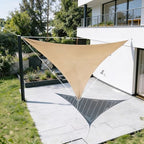 HAIKUS SHADE SAIL vízálló napvitorla, 3x3x3m, homok, poliészter, vízlepergető, 98%