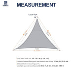 HAIKUS SHADE SAIL vízálló napvitorla, 3x3x3m, homok, poliészter, vízlepergető, 98%