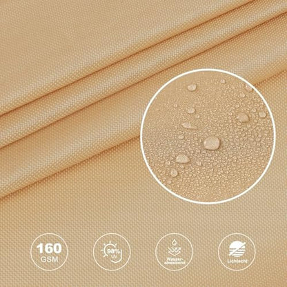 HAIKUS SHADE SAIL vízálló napvitorla, 3x3x3m, homok, poliészter, vízlepergető, 98%