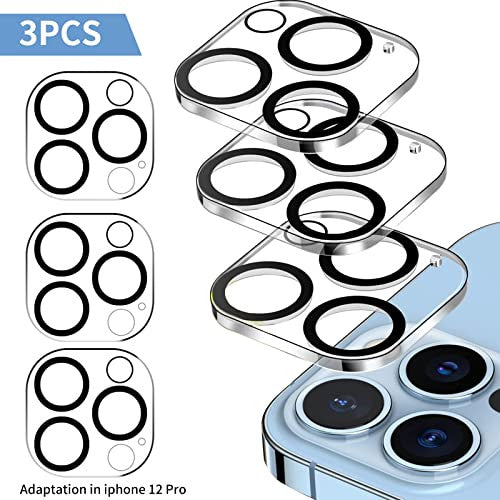 3 darabos kamera védőüveg iPhone 12 Pro-hoz 3D lencse fólia, karcálló, 9H keménység