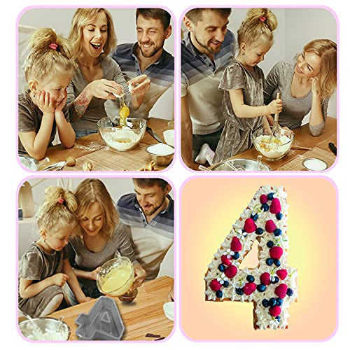 Szilikon tortaforma számok 3D számok, születésnapi, esküvői, évfordulós torta