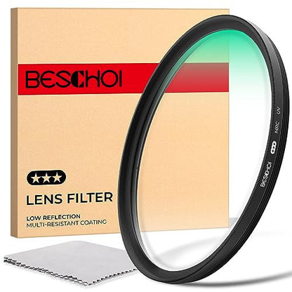 Beschoi 82mm UV védőszűrő 30 rétegű nano bevonat, optikai üveg, vízlepergető, vékony