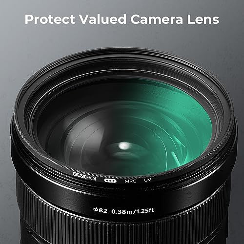 Beschoi 82mm UV védőszűrő 30 rétegű nano bevonat, optikai üveg, vízlepergető, vékony