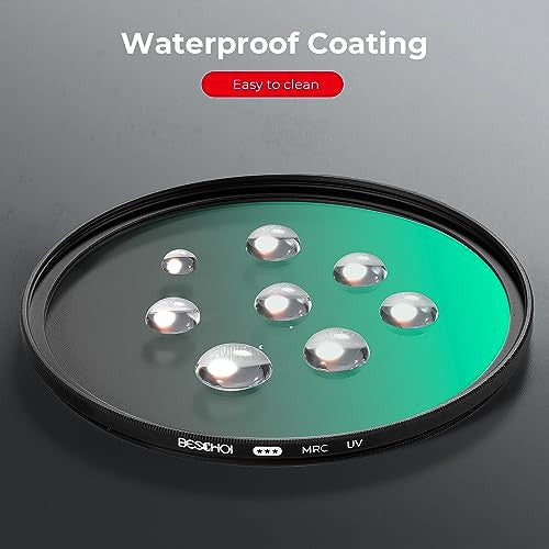 Beschoi 82mm UV védőszűrő 30 rétegű nano bevonat, optikai üveg, vízlepergető, vékony