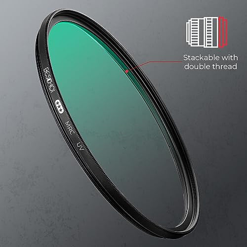 Beschoi 82mm UV védőszűrő 30 rétegű nano bevonat, optikai üveg, vízlepergető, vékony