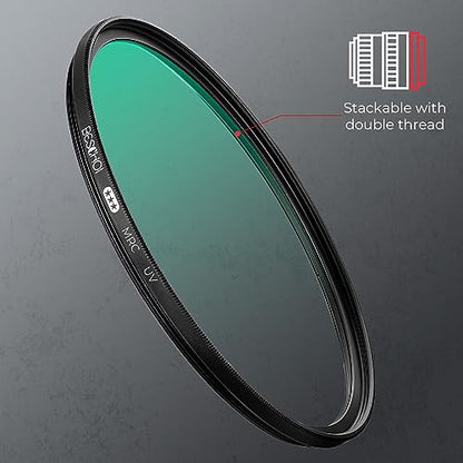 Beschoi 82mm UV védőszűrő 30 rétegű nano bevonat, optikai üveg, vízlepergető, vékony