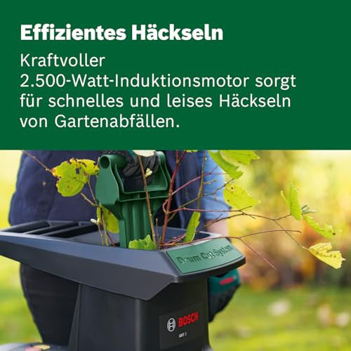 Bosch AXT 25 D kerti aprító 2500 W, fa és kemény bozót, beépített 53 L, karton