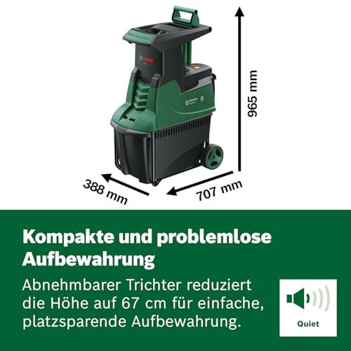 Bosch AXT 25 D kerti aprító 2500 W, fa és kemény bozót, beépített 53 L, karton