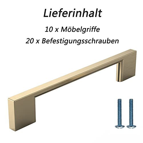 FURNIWARE 5 darabos bútorfogantyú arany, 96 mm furattáv