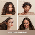 Dreame Hair Glory hajszárító, gyors szárítás, 110.000 ford/perc, 70 m/s légáram