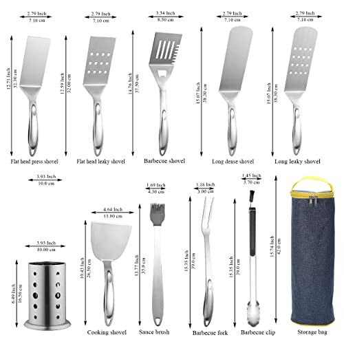 Berglander BBQ eszközkészlet 10 darabos ezüst
