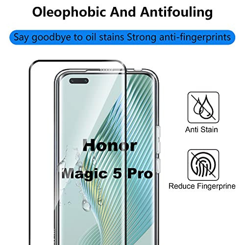 Effcotuo Honor Magic 5 Pro tok, edzett üveg kijelzővédő, ultravékony átlátszó