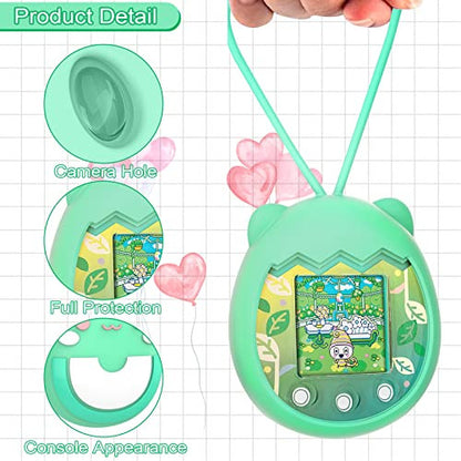 Oziral szilikon tok Pix Electronic Virtual Pet játékkonzolhoz, kézpánttal zöld