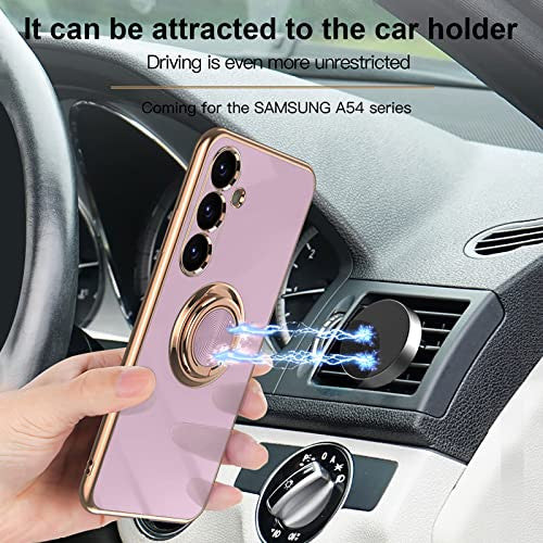 Urarssa Samsung Galaxy A54 5G tok szilikon, gyűrűs, mágneses, szürke