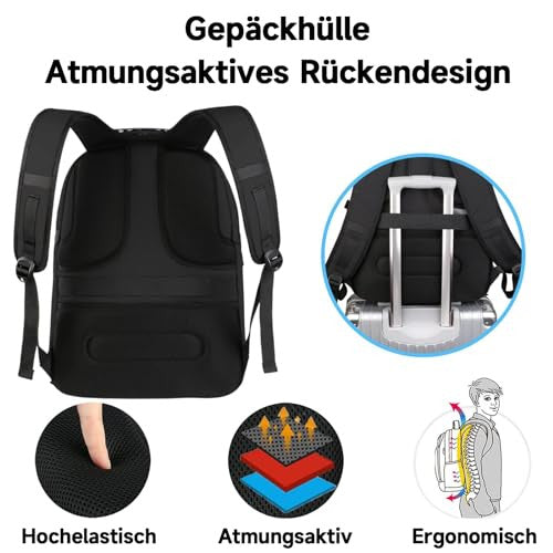 MATEIN laptop hátizsák, 17,3 hüvelykes iskolai hátizsák USB-vel, vízálló üzleti