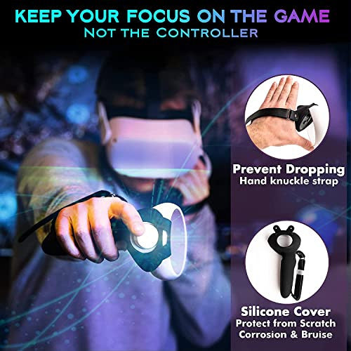 Auyuiiy kontroller markolat Meta Oculus Quest 2-hez hosszabbított markolat, egyszerű