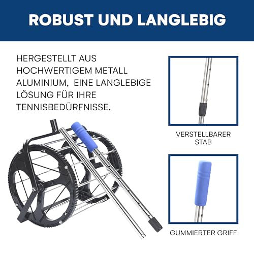 Effekt Manufaktur Teniszlabda-tartó 1 darabos, fekete kék fogantyúval
