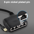 XMSJSIY Ethernet elosztó 1 férfi 4 női hálózati adapter 100Mbps