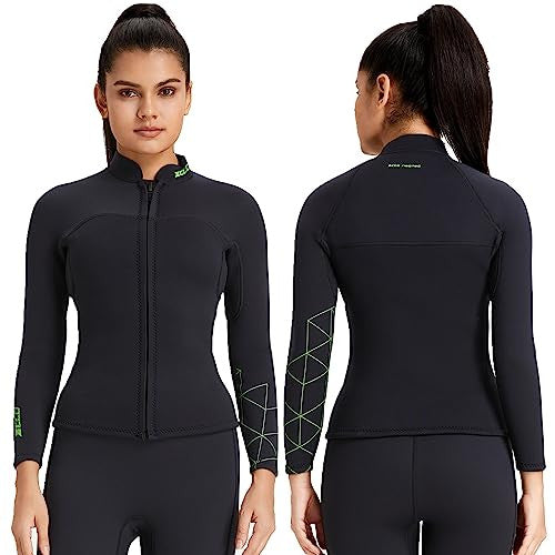 Wetsuit Top 1.5 mm/3 mm búvárruha kabát cipzárral - hosszú ujjú búvárruha férfiaknak