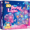 Klever Kits 3D zsinórművész készlet gyerekeknek DIY lámpás készlet, 30 színes LED