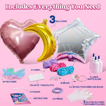 Klever Kits 3D zsinórművész készlet gyerekeknek DIY lámpás készlet, 30 színes LED