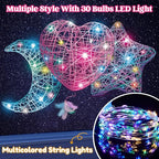 Klever Kits 3D zsinórművész készlet gyerekeknek DIY lámpás készlet, 30 színes LED