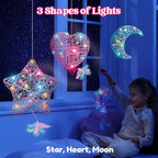 Klever Kits 3D zsinórművész készlet gyerekeknek DIY lámpás készlet, 30 színes LED