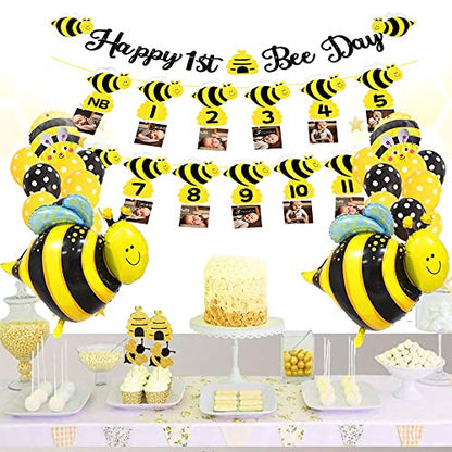 SUNSK Happy 1st Bee Day fotófüzér sárga