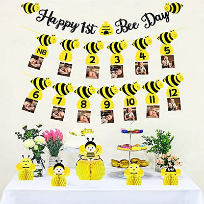 SUNSK Happy 1st Bee Day fotófüzér sárga