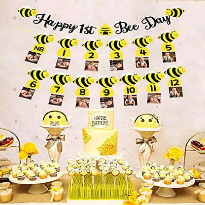 SUNSK Happy 1st Bee Day fotófüzér sárga