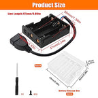 KUOQIY 3 x 1.5V AA elem tartó USB aljzattal 6 darabos, 2 darabos műanyag elem tároló