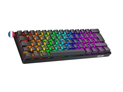 Geeky GK61 60% mechanikus gaming billentyűzet, 62 gombos, több színű
